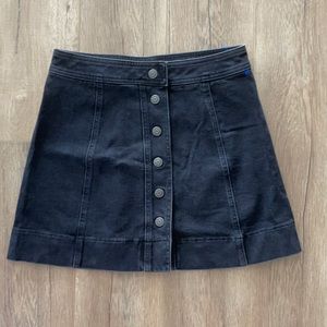 SOLD! Madewell black button front skirt